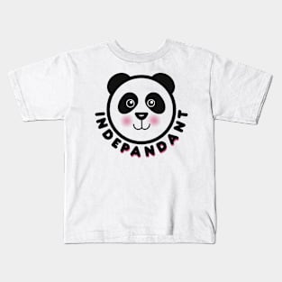 Indepandant Panda Pun Kids T-Shirt